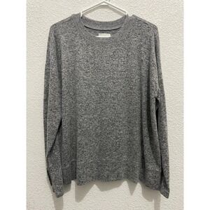 Lucky Brand Women's Gray Long Sleeve‎ Knit Pullover Casual Everyday Top